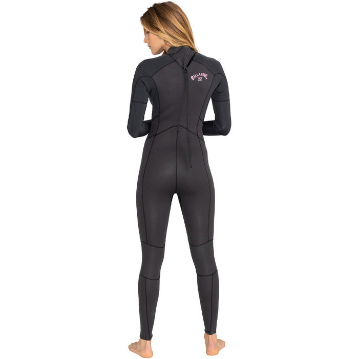 2023 Billabong Mujer Launch 5/4mm Back Zip Neopreno ABJW100159 - Black